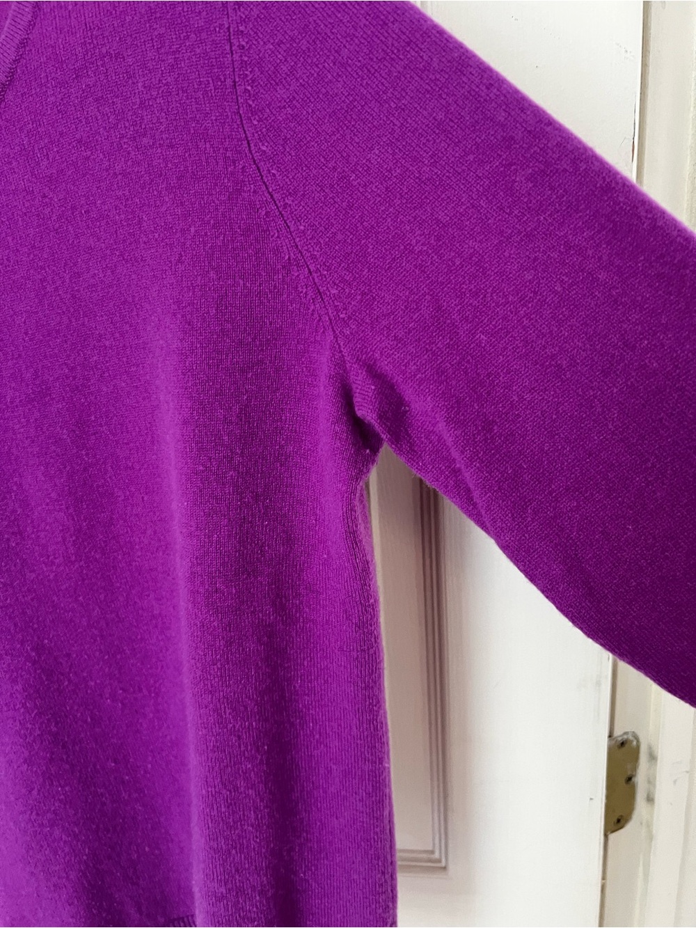 Talbots Pure Cashmere Sweater Purple Classic Chic Size Medium - Picture 7 of 9